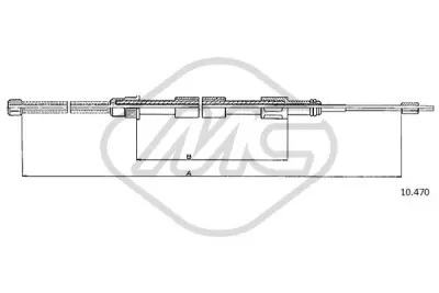 Novedad Cable de accionamiento, freno de estacionamiento METALCAUCHO 80/313